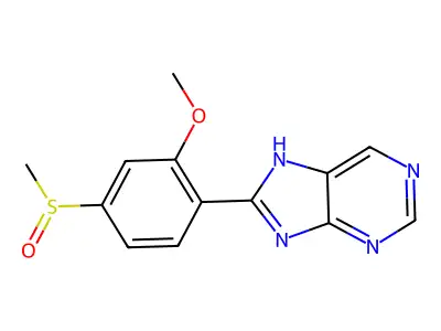 1H-Purine, 8-(2-methoxy-4-(methylsulfinyl)phenyl)- structure
