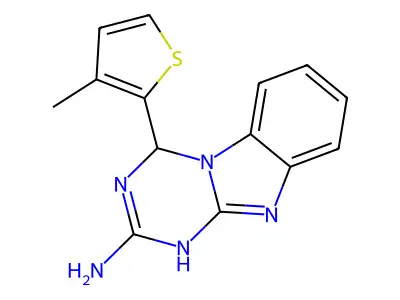 4-(3-Methylthiophen-2-yl)-1,4-dihydro[1,3,5]triazino[1,2-a]benzimidazol-2-amine structure