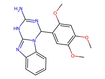 4-(2,4,5-Trimethoxyphenyl)-1,4-dihydro[1,3,5]triazino[1,2-a]benzimidazol-2-amine structure