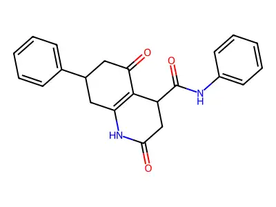 2,5-dioxo-N,7-diphenyl-1,2,3,4,5,6,7,8-octahydroquinoline-4-carboxamide structure