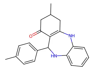 3-methyl-11-(4-methylphenyl)-3,4,10,11-tetrahydro-2H-dibenzo[b,e][1,4]diazepin-1-ol structure