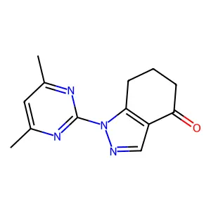 1-(4,6-dimethylpyrimidin-2-yl)-4,5,6,7-tetrahydro-1H-indazol-4-one structure