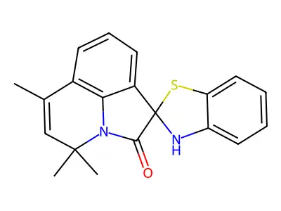 4',4',6'-trimethyl-3H,4'H-spiro[1,3-benzothiazole-2,1'-pyrrolo[3,2,1-ij]quinolin]-2'-one structure