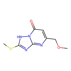 5-(methoxymethyl)-2-(methylthio)[1,2,4]triazolo[1,5-a]pyrimidin-7(4H)-one structure