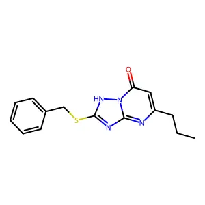 2-(benzylsulfanyl)-5-propyl[1,2,4]triazolo[1,5-a]pyrimidin-7(4H)-one structure