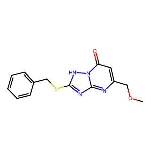 2-Benzylsulfanyl-5-methoxymethyl-4H-[1,2,4]triazolo[1,5-a]pyrimidin-7-one structure