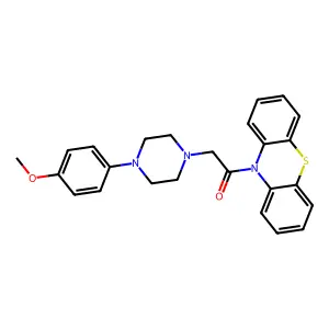 2-[4-(4-methoxyphenyl)piperazin-1-yl]-1-(10H-phenothiazin-10-yl)ethanone structure