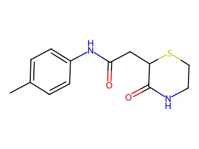 N-(4-methylphenyl)-2-(3-oxothiomorpholin-2-yl)acetamide structure