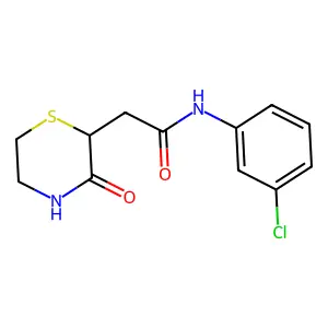 N-(3-chlorophenyl)-2-(3-oxothiomorpholin-2-yl)acetamide structure