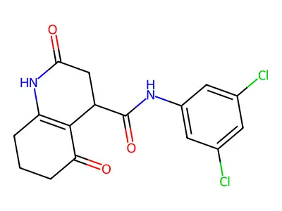 N-(3,5-dichlorophenyl)-2,5-dioxo-1,3,4,6,7,8-hexahydroquinoline-4-carboxamide structure