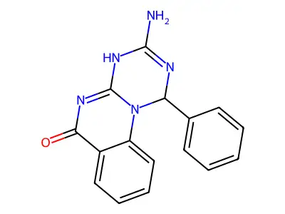 3-amino-1-phenyl-1,4-dihydro-6H-[1,3,5]triazino[1,2-a]quinazolin-6-one structure