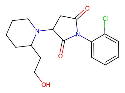 1-(2-Chlorophenyl)-3-[2-(2-hydroxyethyl)piperidin-1-yl]pyrrolidine-2,5-dione structure