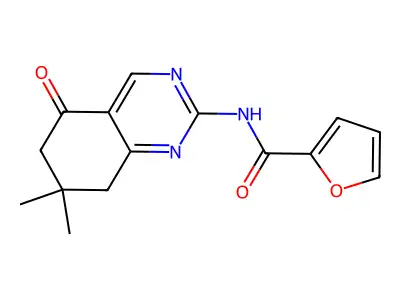 N-(7,7-dimethyl-5-oxo-6,8-dihydroquinazolin-2-yl)furan-2-carboxamide structure