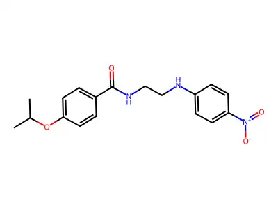 N-[2-(4-nitroanilino)ethyl]-4-propan-2-yloxybenzamide structure