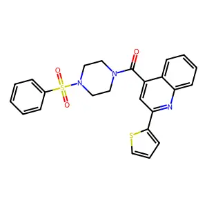 4-{[4-(Phenylsulfonyl)-1-piperazinyl]carbonyl}-2-(2-thienyl)quinoline structure
