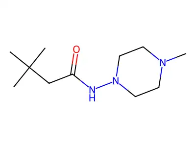 3,3-dimethyl-N-(4-methylpiperazin-1-yl)butanamide structure