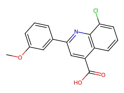 8-Chloro-2-(3-methoxyphenyl)quinoline-4-carboxylic acid structure