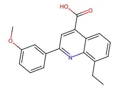 8-Ethyl-2-(3-methoxyphenyl)quinoline-4-carboxylic acid structure