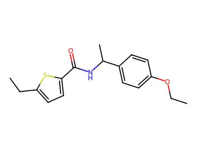 N-[1-(4-ethoxyphenyl)ethyl]-5-ethylthiophene-2-carboxamide structure