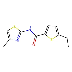 5-ethyl-N-(4-methyl-1,3-thiazol-2-yl)thiophene-2-carboxamide structure