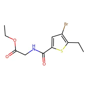 Ethyl 2-[(4-bromo-5-ethyl-2-thienyl)carbonylamino]acetate structure
