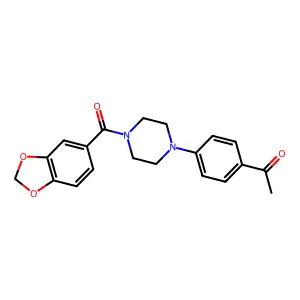1-(4-(4-(Benzo[d][1,3]dioxole-5-carbonyl)piperazin-1-yl)phenyl)ethanone structure