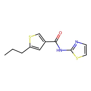 5-propyl-N-(1,3-thiazol-2-yl)thiophene-3-carboxamide structure