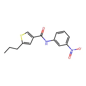 N-(3-nitrophenyl)-5-propylthiophene-3-carboxamide structure