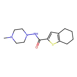 N-(4-methylpiperazin-1-yl)-4,5,6,7-tetrahydro-1-benzothiophene-2-carboxamide structure