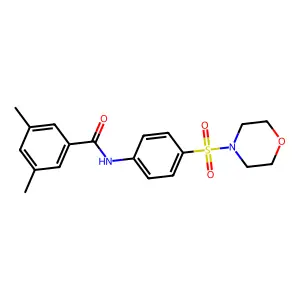 3,5-dimethyl-N-(4-morpholin-4-ylsulfonylphenyl)benzamide structure