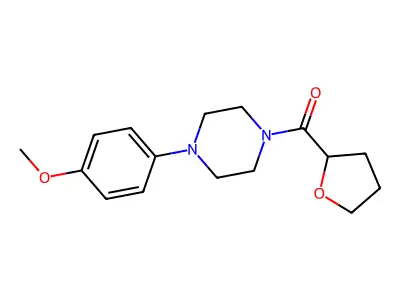[4-(4-Methoxyphenyl)piperazin-1-yl]-(oxolan-2-yl)methanone structure