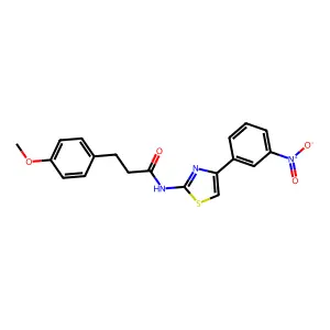 3-(4-methoxyphenyl)-N-[4-(3-nitrophenyl)-1,3-thiazol-2-yl]propanamide structure