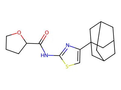 N-[4-(1-adamantyl)-1,3-thiazol-2-yl]oxolane-2-carboxamide structure