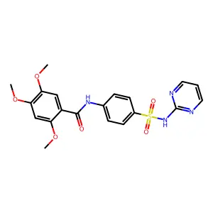 2,4,5-trimethoxy-N-[4-(pyrimidin-2-ylsulfamoyl)phenyl]benzamide structure
