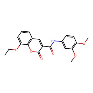 N-(3,4-dimethoxyphenyl)-8-ethoxy-2-oxo-2H-chromene-3-carboxamide structure