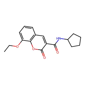 N-cyclopentyl-8-ethoxy-2-oxo-2H-chromene-3-carboxamide structure