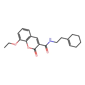 N-[2-(cyclohex-1-en-1-yl)ethyl]-8-ethoxy-2-oxo-2H-chromene-3-carboxamide structure