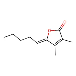 3,4-Dimethyl-5-pentylidenefuran-2(5H)-one structure