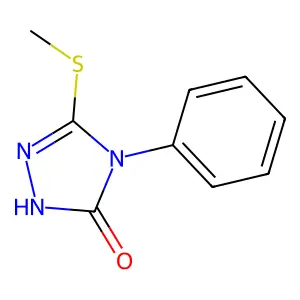 3-methylsulfanyl-4-phenyl-1H-1,2,4-triazol-5-one structure