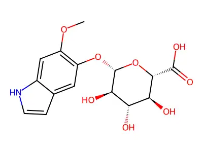 6-Methoxy-1H-indol-5-yl beta-D-glucopyranosiduronic acid structure