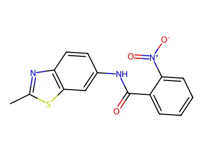 N-(2-methyl-1,3-benzothiazol-6-yl)-2-nitrobenzamide structure