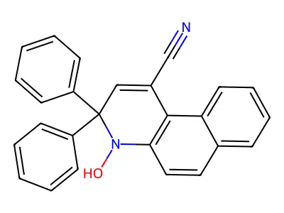 4-Hydroxy-3,3-diphenylbenzo[f]quinoline-1-carbonitrile structure