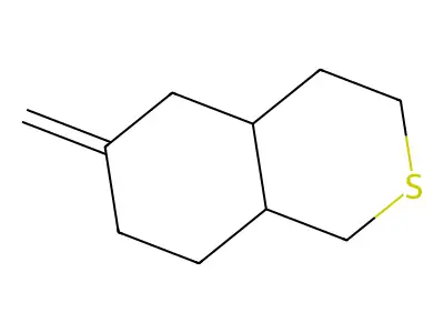 8-Methylene-cis-3-thiabicyclo(4.4.0)decane structure