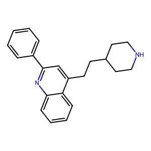 2-Phenyl-4-(2-(4-piperidinyl)ethyl)quinoline structure