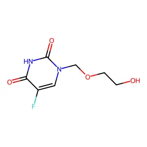 5-Fluoro-1-((2-hydroxyethoxy)methyl)uracil structure