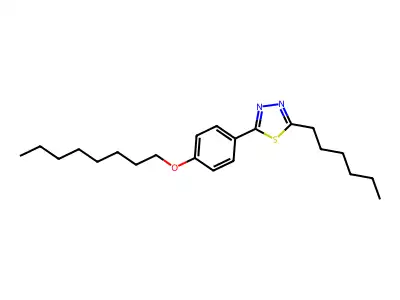 1,3,4-Thiadiazole, 2-hexyl-5-[4-(octyloxy)phenyl]- structure