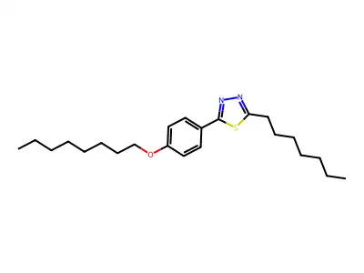 2-Heptyl-5-(4-octoxyphenyl)-1,3,4-thiadiazole structure