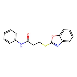 3-(1,3-benzoxazol-2-ylsulfanyl)-N-phenylpropanamide structure