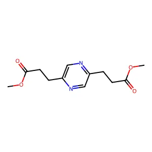 Dimethyl 3,3'-(pyrazine-2,5-diyl)dipropanoate structure