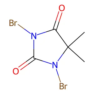 二溴二甲基乙内酰脲 structure